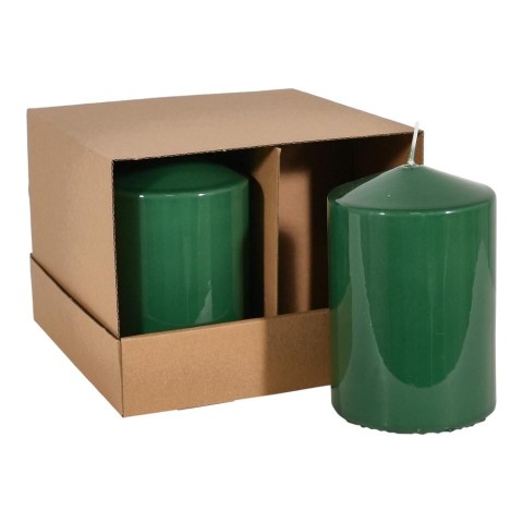 CANDELA MOCCOLO SMALTATA H.150XD.100 MM. VERDE